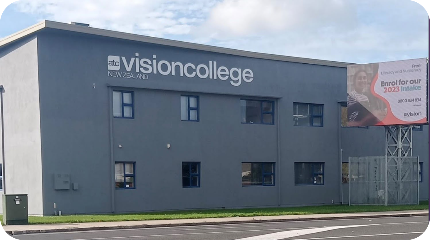 Vision College building in Hamilton East